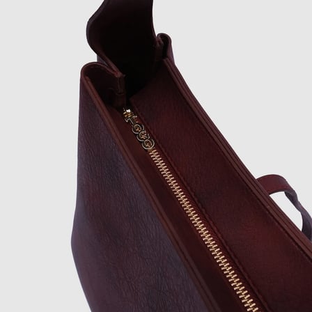 Kadın Bordo Sentetik Deri Casual Omuz Çantası [TG930307]