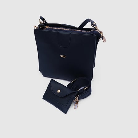 Kadın Lacivert Sentetik Deri Casual Çapraz Çanta [TG930309]