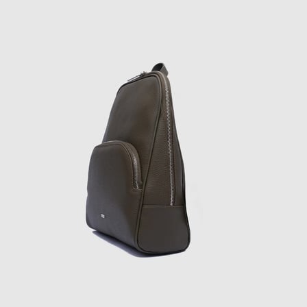 Kadın Haki Sentetik Deri Fermuarlı Casual Backpack Çantası [TG930315]
