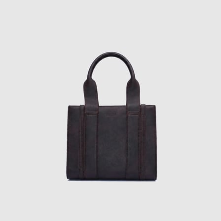 Kadın Kahverengi Sentetik Deri Casual Tote Çanta [TG930316]
