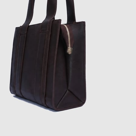 Kadın Kahverengi Sentetik Deri Casual Tote Çanta [TG930316]