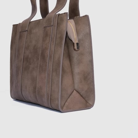 Kadın Vizon Sentetik Deri Casual Tote Çanta [TG930316]