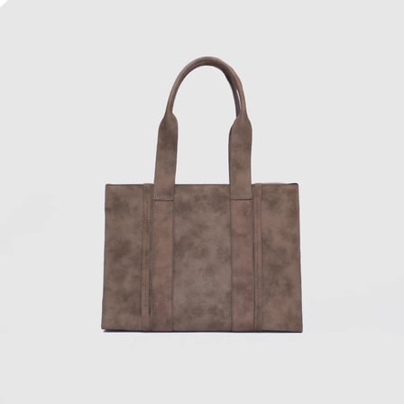 Kadın Vizon Sentetik Deri Casual Tote Çanta [TG930317]