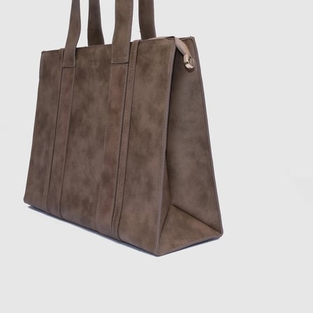 Kadın Vizon Sentetik Deri Casual Tote Çanta [TG930317]