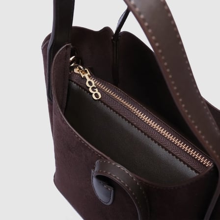Kadın Kahverengi Sentetik Deri Minimal Tote Çanta [TG930318]