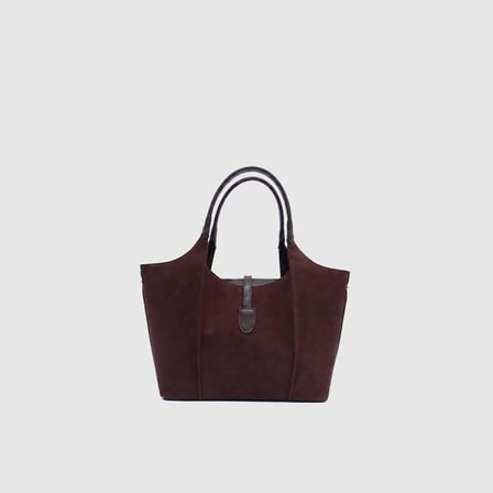 Kadın Kahverengi Sentetik Deri Minimal Tote Çanta [TG930319]