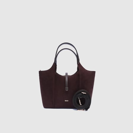 Kadın Kahverengi Sentetik Deri Minimal Tote Çanta [TG930319]