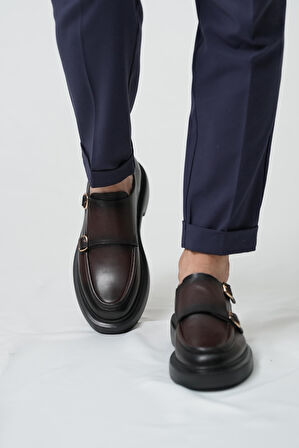 Tetri 0K575 Gody Model Hakiki Deri El Yapımı Erkek Kahverengi Casual Ayakkabı