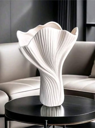 Premium Soyut Tasarım Dekoratif Vazo Modern Heykelsi Salon Objesi 3d Üretim