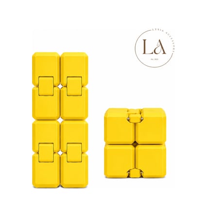 Hareketli Rahatlatıcı Küpü Infinity Cube Katlanabilir Anti Rahatlatıcı Oyuncak 3d Baskı Sonsuz Küp Sarı