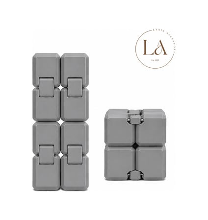 Hareketli Rahatlatıcı Küpü Infinity Cube Katlanabilir Anti Rahatlatıcı Oyuncak 3d Baskı Sonsuz Küp Gri