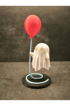 Cadılar Bayramı Temalı Hayalet LED Tealight Mumluk – Balonlu Halloween Dekoratif Masa Süsü