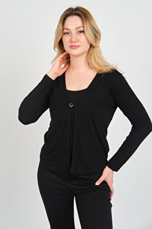 Sistas Kadın Tek Tokalı İnce Ceket 3980 Siyah