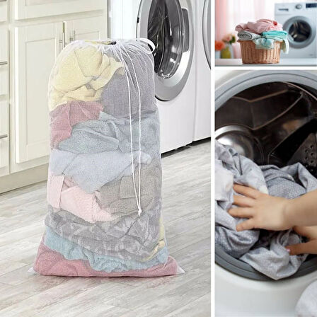 BUFFER® Büyük Boy File Çamaşır Torbası 80x100 cm | Hassas Yıkama Filesi | Yorgan, Perde, Nevresim Yı