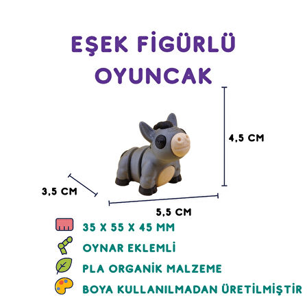 Eşek Figür - 3D Sevimli Hayvan Oyuncak