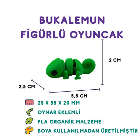 Bukalemun Figür - 3D Renk Değiştiren Mini Oyuncak