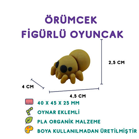 Örümcek Figür - 3D Mini Canlı Figürü