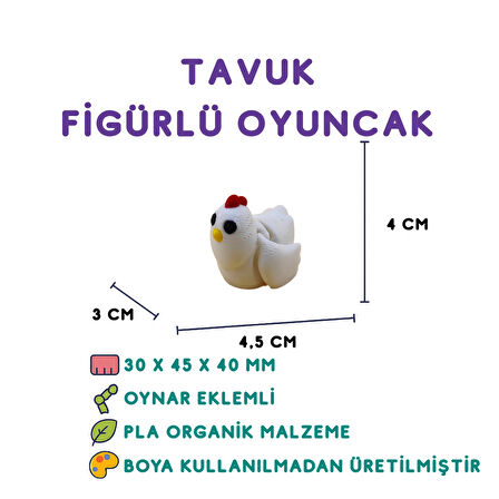 Tavuk Figür - 3D Sevimli Kümes Hayvanı