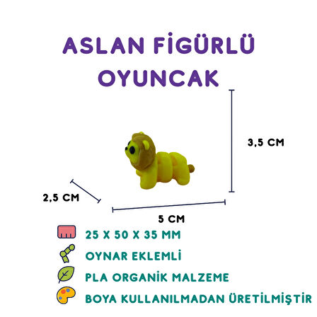 Aslan Figür - 3D Vahşi Hayvan Oyuncak