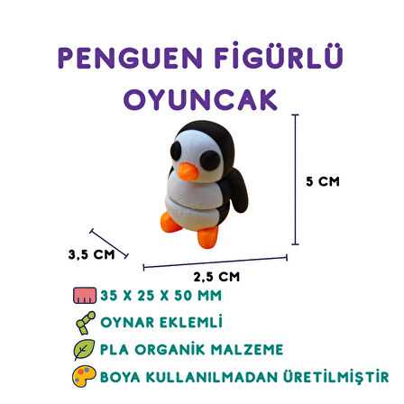 Penguen Figür - 3D Kutup Hayvanı Oyuncak