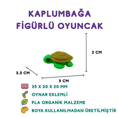 Kaplumbağa Figür - 3D Sakin Hayvan Mini Oyuncak