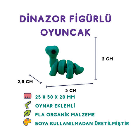 Dinazor Figür - Tarih Öncesi 3D Mini Oyuncak