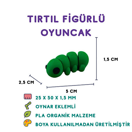 Tırtıl Figür - 3D Böcek Temalı Mini Oyuncak