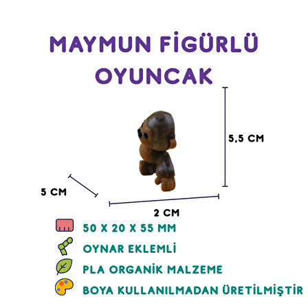 Goril Figür - 3D Vahşi Doğa Oyuncağı