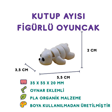 Kutup Ayısı Figür - 3D Kutup Temalı Hayvan