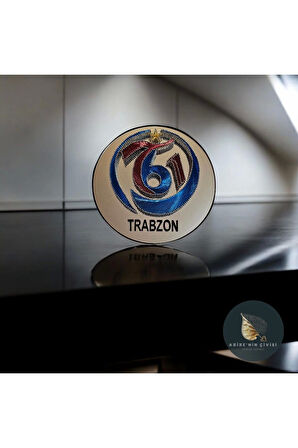 El Yapımı Filografi Trabzonspor Takım Logo | Premium Kalite Malzeme ile Hazırlanmış Dekoratif 25,5cm