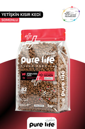 PureLife Plus Somonlu Yetişkin Kısır Kedi Maması 1Kg