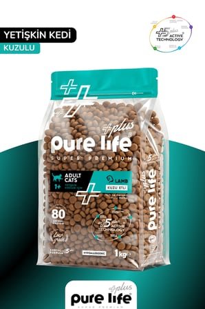 PureLife Plus Kuzulu Yetişkin Kedi Maması 1Kg