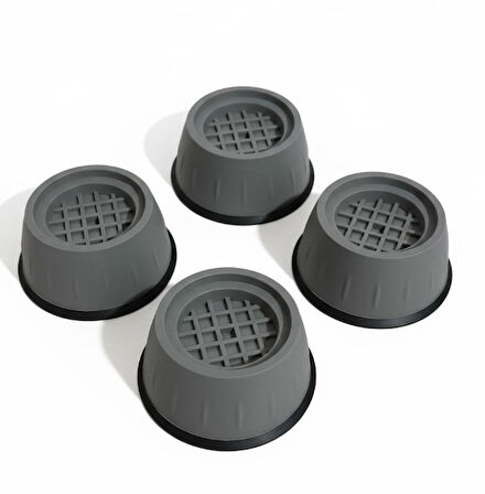 Titreşim Önleyici Çamaşır Makinesi Ayak Pedi - 4 lü Set (Kaymaz - Sessiz - Zemin Koruyucu)