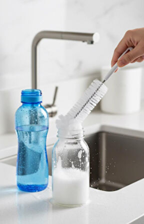Biberon ve Şişe Temizleme Fırçası - Sünger Uçlu Dar Ağız Temizleyici Fırça