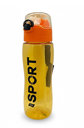 Titiz Rio matara 750 ml Kapaklı- Pipetli, Kapak Koruma Kılıflı Su Matarası Turuncu