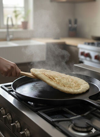 Doğal Ahşap Hamur Açma ve Çevirme Seti