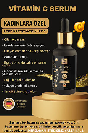 Kadın Madeem Krem / Vitamin C Serum Profesyonel Günlük Kullanım 30 Ml - 40 ml