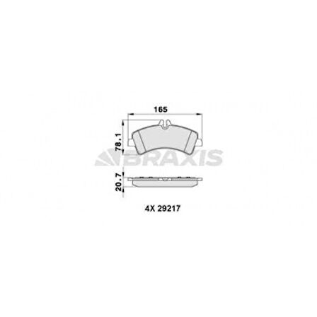 Vag Arka Fren Balatası Cift Teker Crafter Sprinter 2,5tdi 06> - Braxıs Aa0257