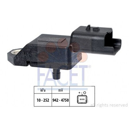 Ford Emme Manıfold Basınc Sensoru C1 C2 C3 C3 II C3 Plurıel Nemo Bipper P107 P206 P207 P206+ - Facet 10.3113