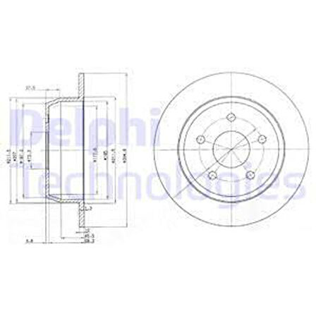 Jeep Arka Fren Diski Jeep Grand Cherokee II 99>05 - Delphi Bg3660