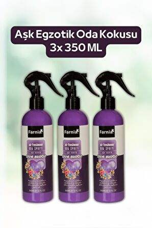 Farnia Aşk Egzotik Oda Spreyi 350 Ml Love Exotic 3 Adet