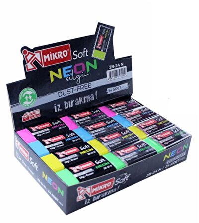 Mikro Silgi Soft Neon 2B-24 - 3 adet