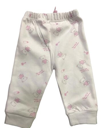 Mini Damla Pantolon Penye Beyaz