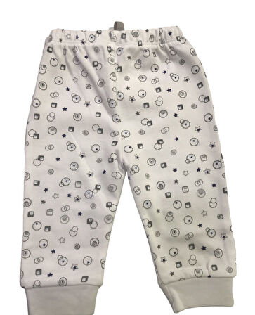 Mini Damla Pantolon Penye Beyaz