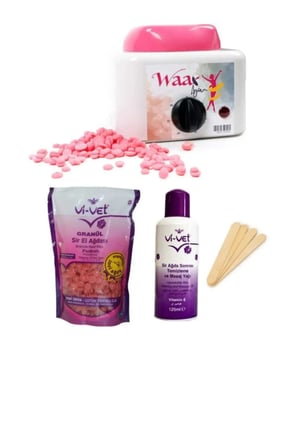 Vivet 250 Gr Inci Boncuk Ağda Hass.cilt+ağda Makinesi 4lü Set