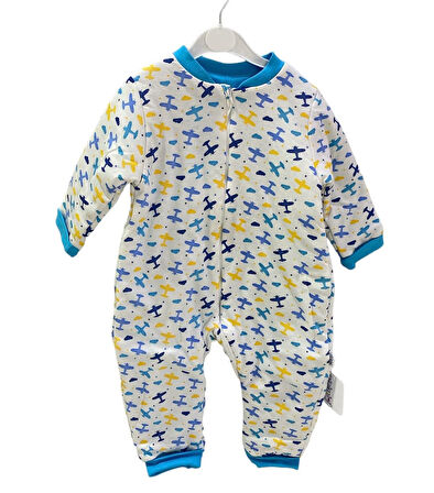 Mini Damla Uyku Tulumu Albimini Uçaklı Turkuaz