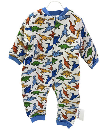 Mini Damla Uyku Tulumu Albimini Renkli Dinazorlu Mavi