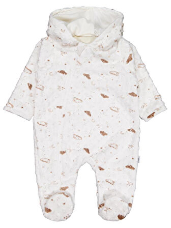 Minidamla Desenli Kozmonot 1-9 Ay Tulum - Ekru 9-12 Ay