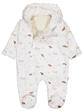 Minidamla Desenli Kozmonot 1-9 Ay Tulum - Ekru 9-12 Ay