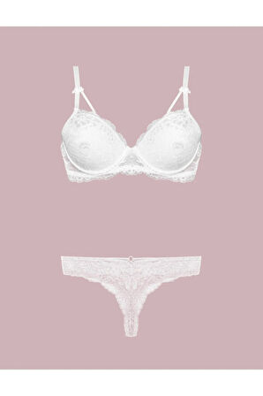 Kadın Bordo Destekli Sütyen Takımı